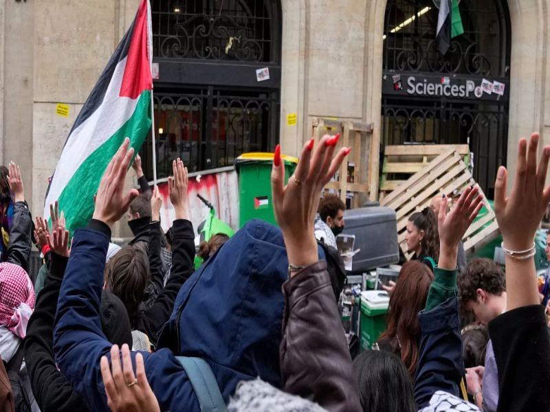 تحصن دانشجویان حامی مردم غزه به پاریس کشیده شد