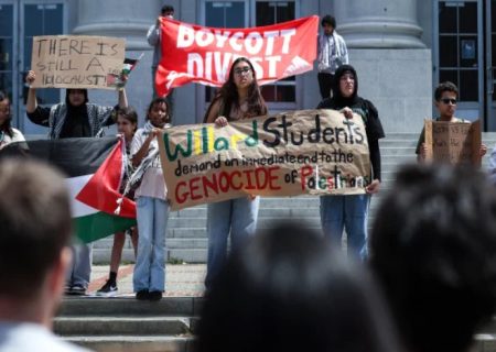 تجمع دانشجویان آمریکایی حامی مردم غزه دولت آمریکا و رژیم اسرائیل را تحت فشار داده است